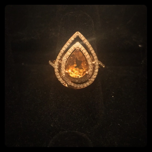 Rose Gold Rare Madeira Citrine Ring - Picture 5 of 8